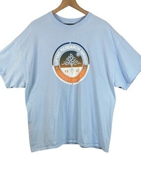 Men’s Lifted Research Group Short Sleeve Crewneck T-Shirt in Light Blue Size 2XL